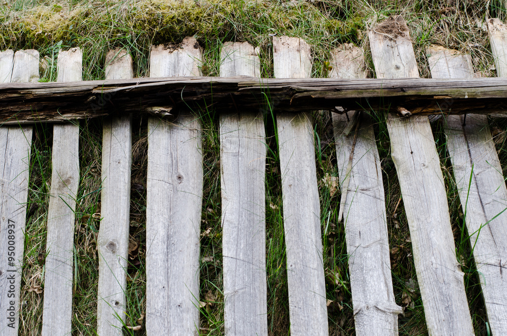 Naklejka premium old wooden fence
