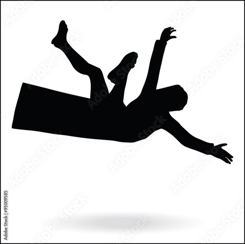 middle east style dressed man falling