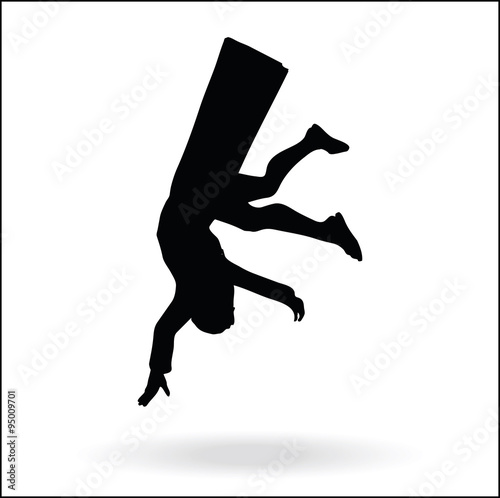 middle east style dressed man falling