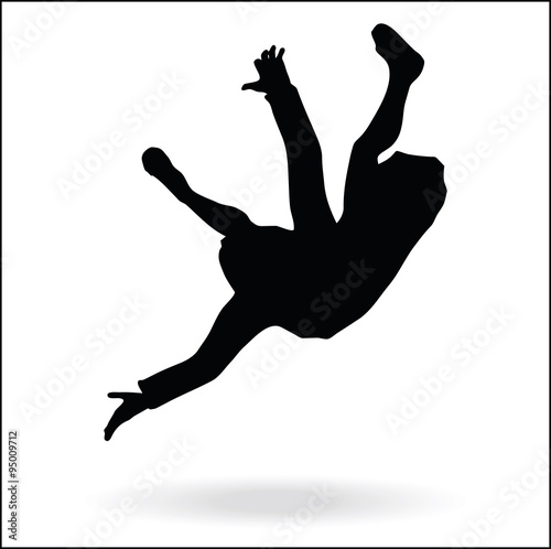 middle east style dressed man falling