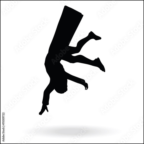 middle east style dressed man falling