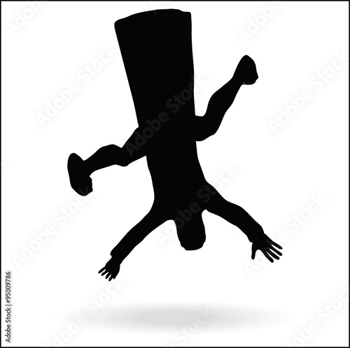 middle east style dressed man falling