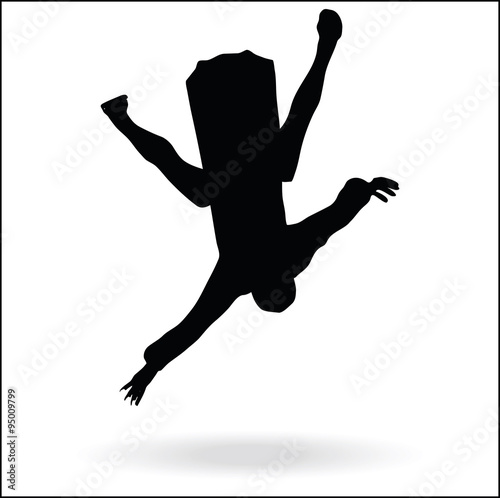 middle east style dressed man falling