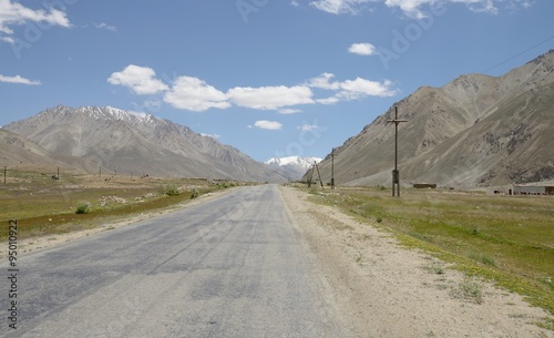 Tajikistan Pamir Highway in late summer.