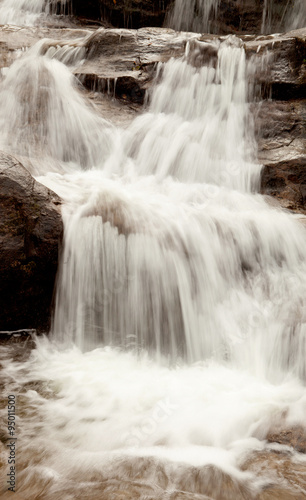 Beautiful waterfall falling