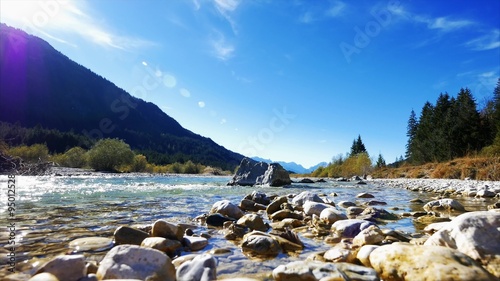 Isar Valley between Wallgau and Fall, Bavaria, Germany, Europe