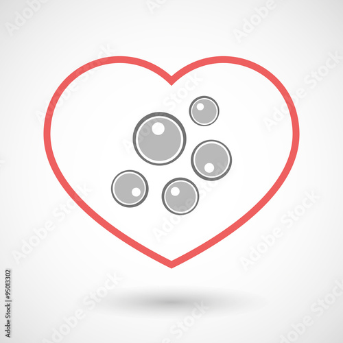 Line hearth icon with oocytes