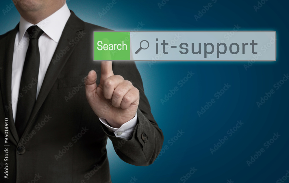 it-suppoert browser is operated by businessman concept it-suppoert browser is operated by businessman concept