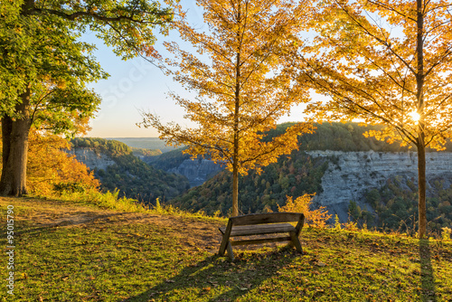 Early Morning Sunrise At Letchworth State Park