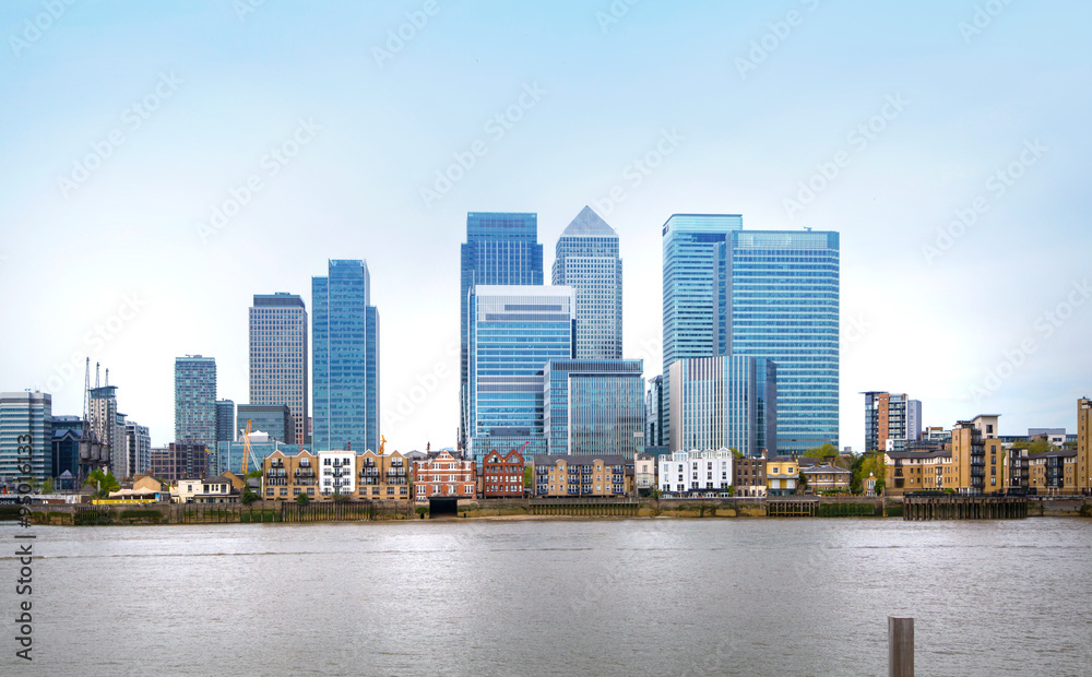 LONDON, UK - May 21, 2015: Canary Wharf business and banking district
