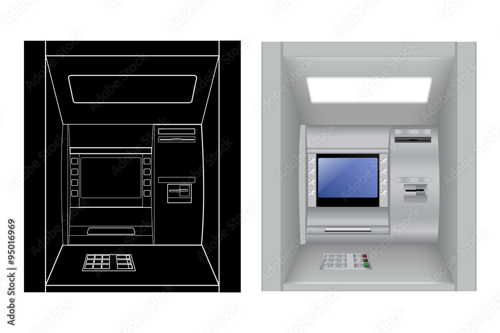 ATM. Bank machine. Automated Teller Machine ATM. Bank machine. Automated Teller Machine