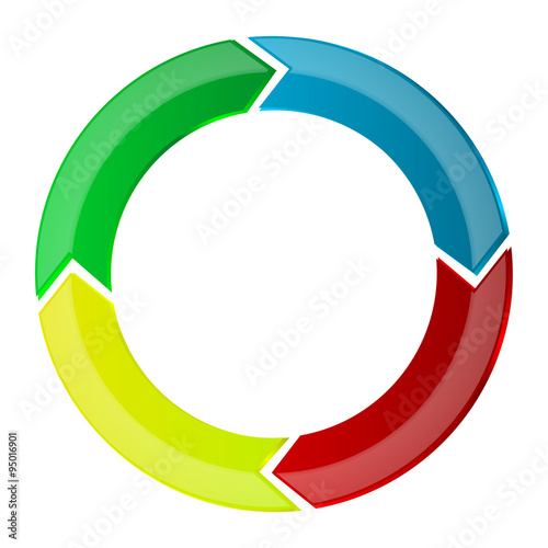 Circular arrows. Round element for infographic. 