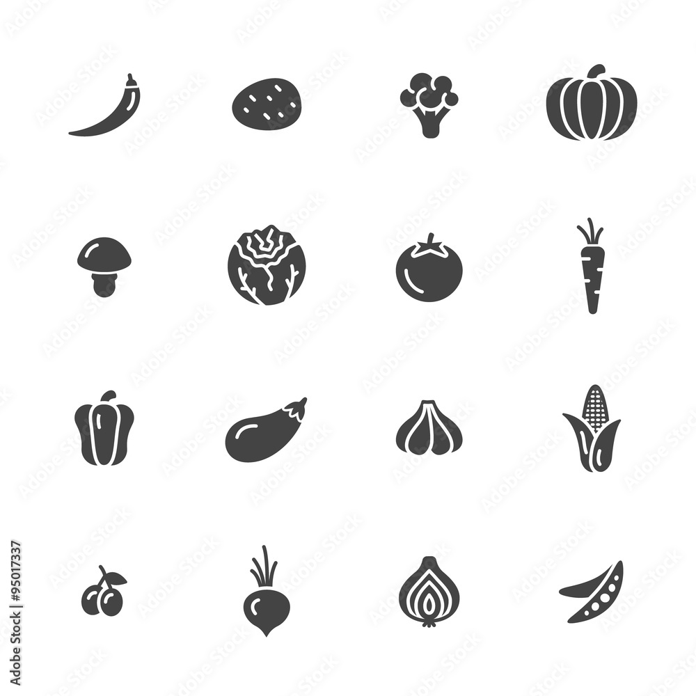 Vegetables Icons Vegetables Icons