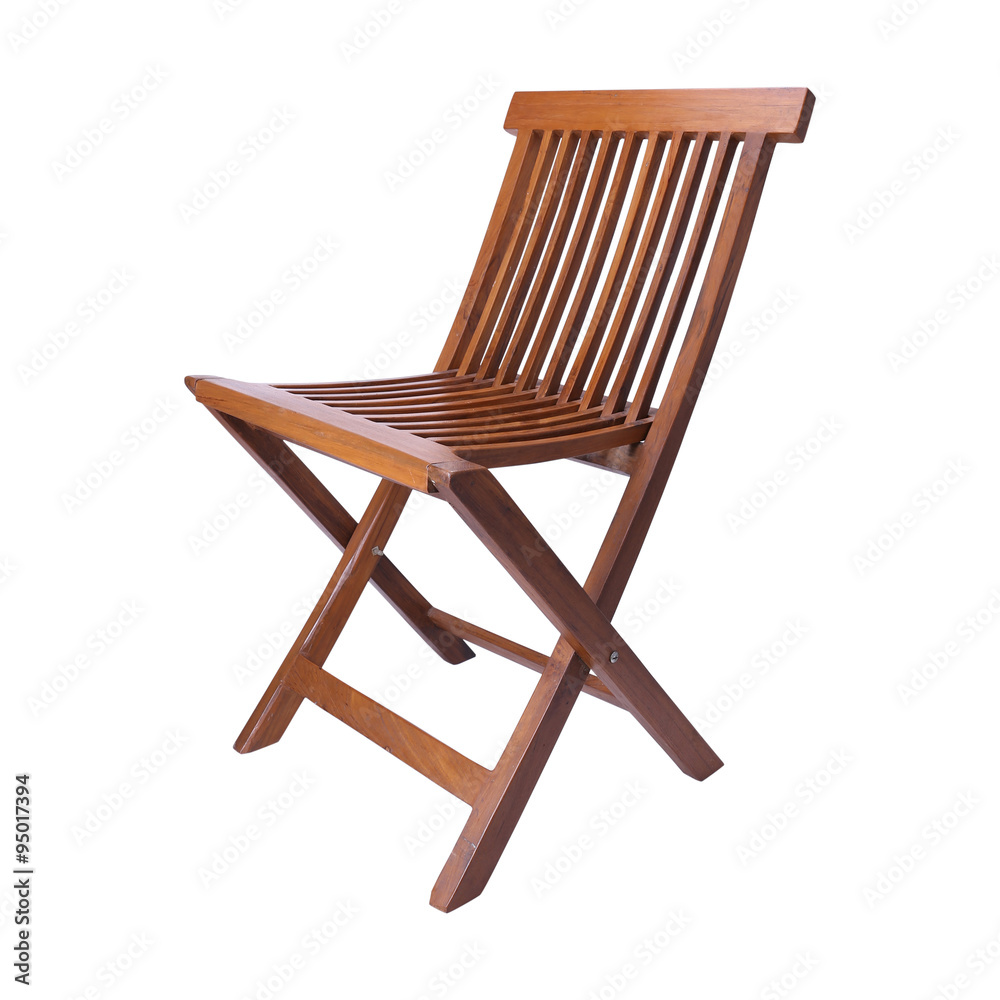 Wood chair isolated on white background