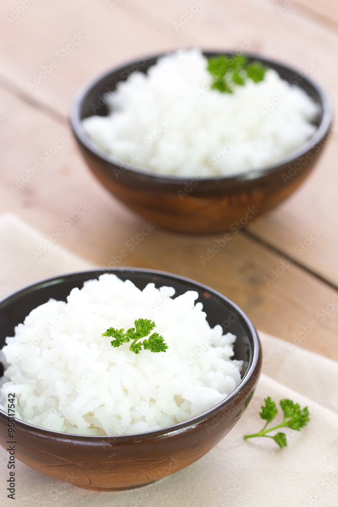 Boiled rice in a bowl Boiled rice in a bowl