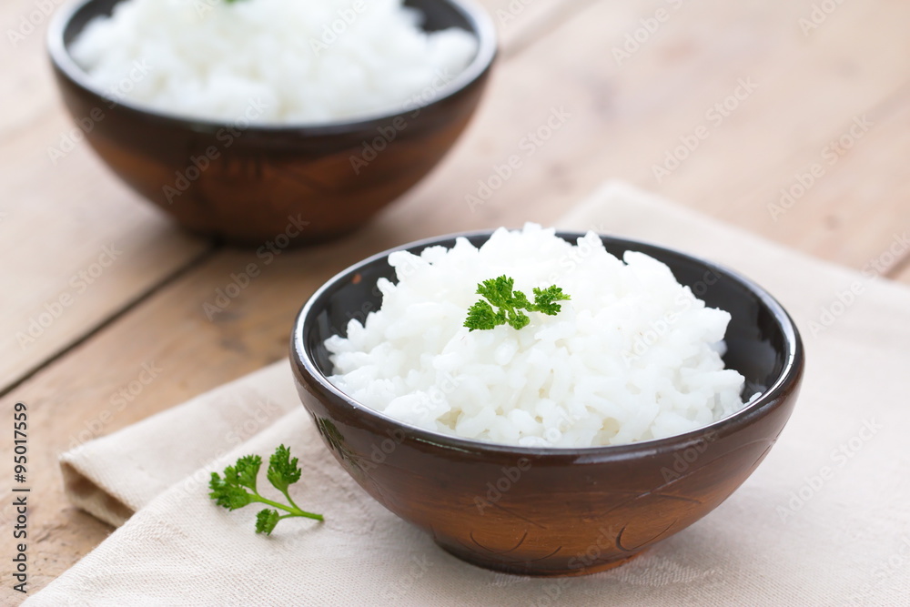 Boiled rice in a bowl Boiled rice in a bowl