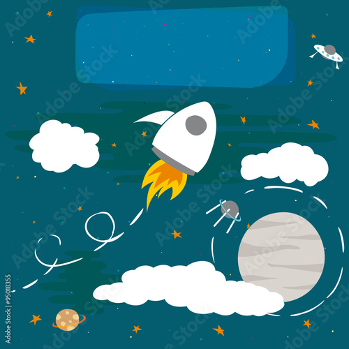 Space Infographic, Vector Illustration, 100% Hand Draw, Easy Edit