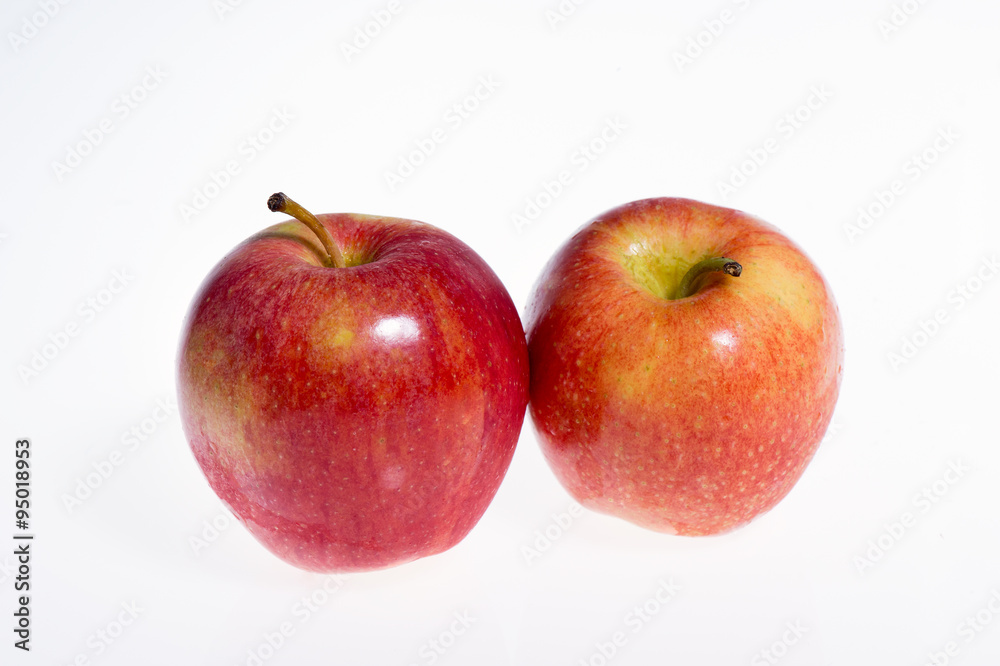 Red apple isolated on white background 
