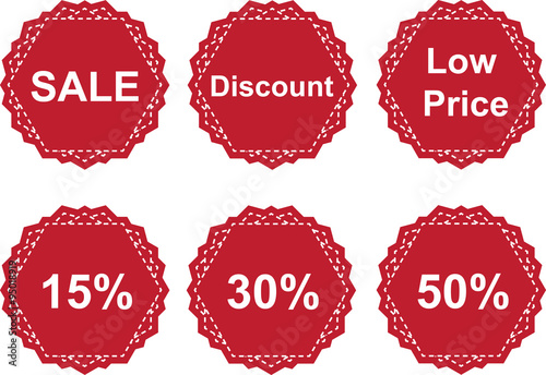 Discount price tags, Vector.