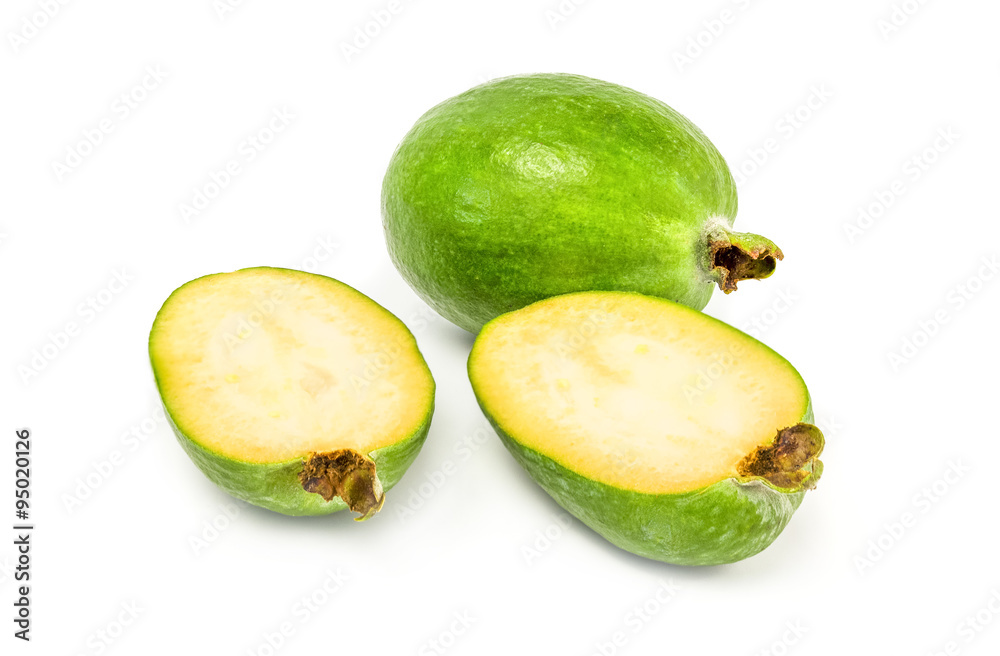 Feijoa isolated on white