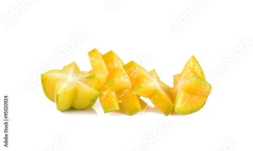 star fruit - carambola on white background