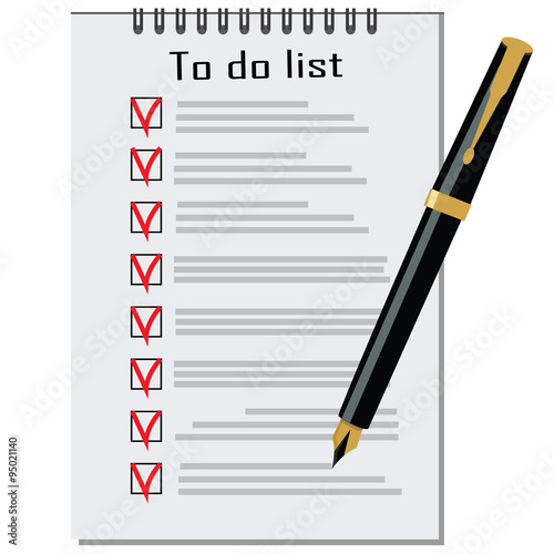 To do list with pen