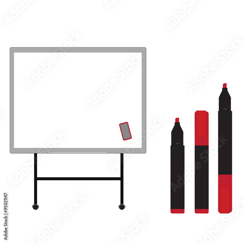 White board with markers