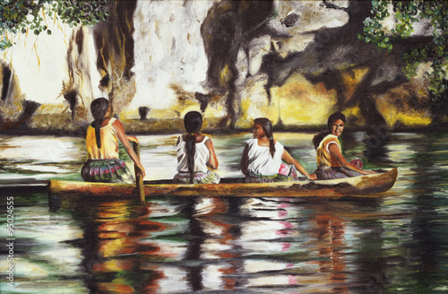 malowane-indianki-na-lodzi-na-amazonce