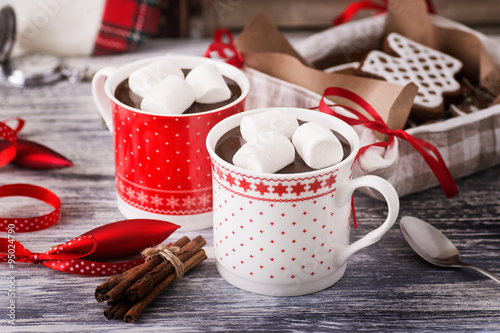 hot chocolate and gingerbread photo