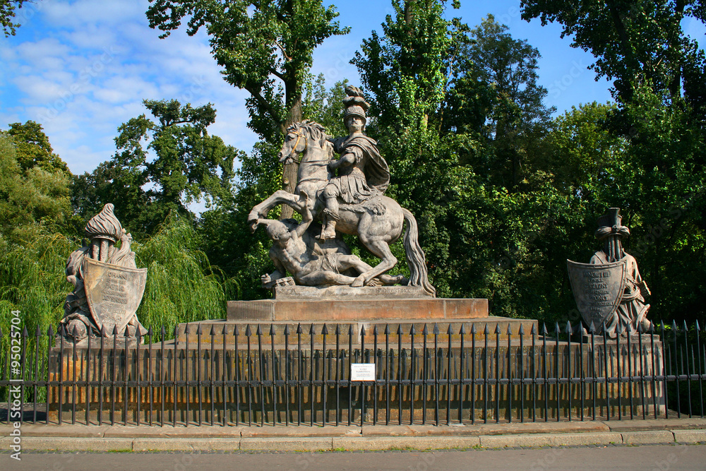 Fototapeta premium King Jan III Sobieski monument in Warsaw