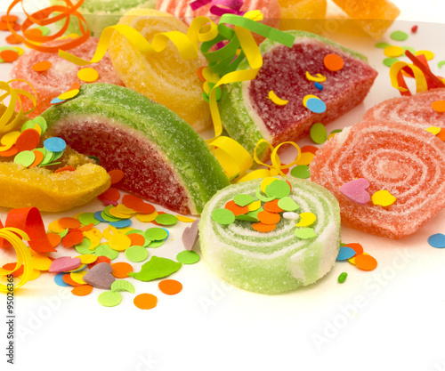 candies with confetti