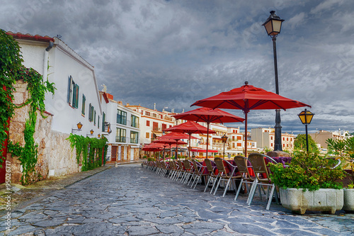 Obraz na płótnie promenade of Tossa de Mar, Spain w salonie