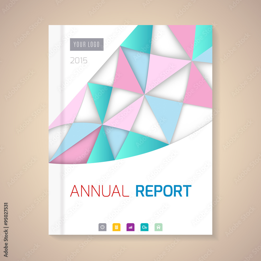 Fototapeta premium Annual Report Cover vector illustration