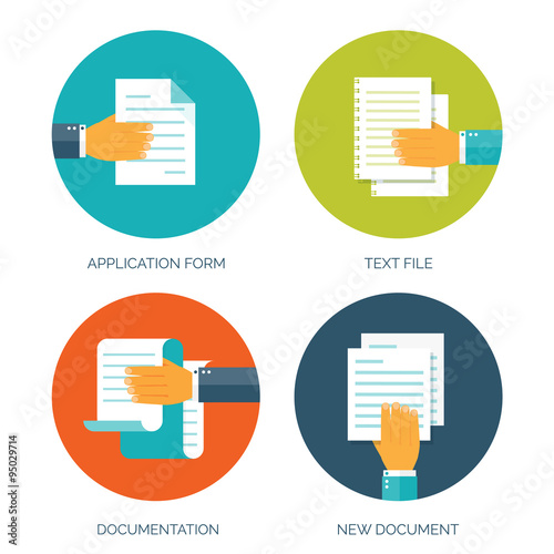 Vector illustration. Flat paper document. Emailing and global communication. Letter. Book and learning. Application, document