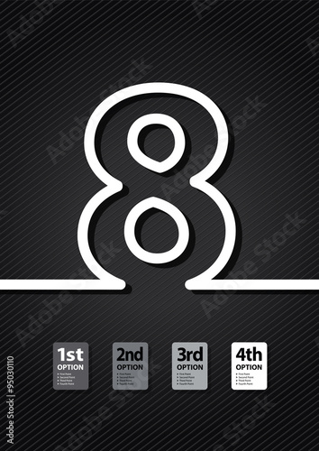 a black number background