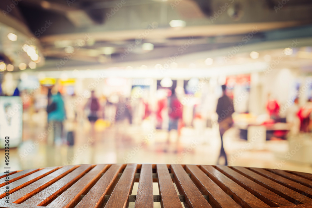 Empty top wooden table and blur with bokeh background Empty top wooden table and blur with bokeh background