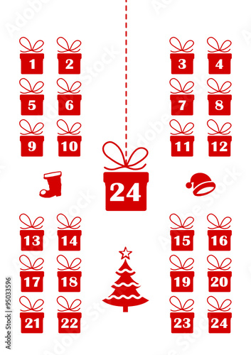 Weihnachtskarte Kalender