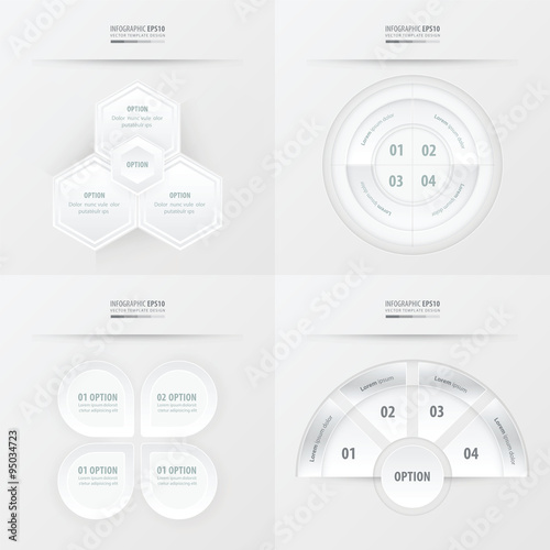 template design 4 item  white color
