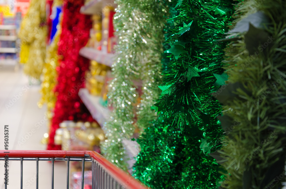 Buy Christmas garlands at the store