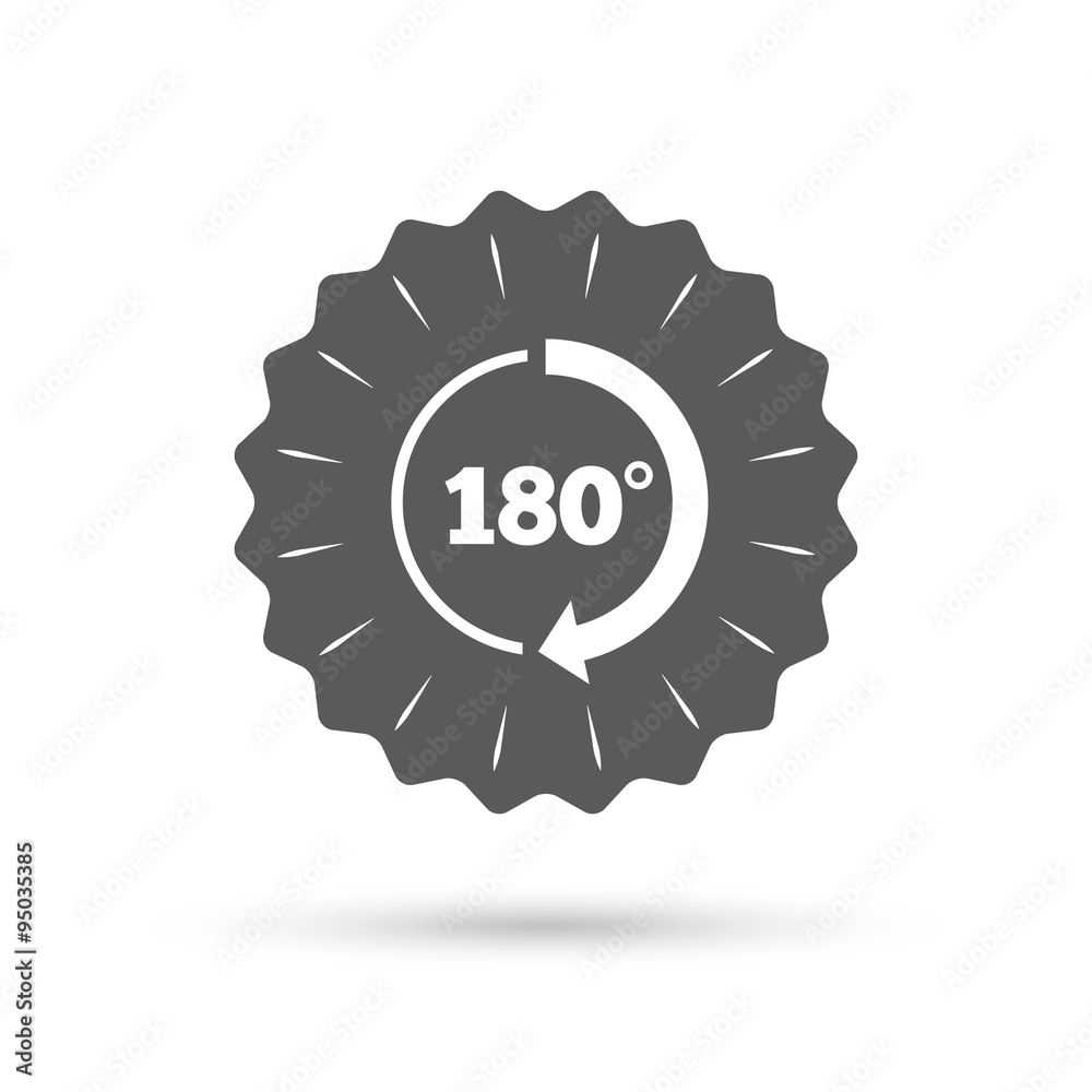 Angle 180 degrees sign icon. Geometry math symbol Angle 180 degrees sign icon. Geometry math symbol