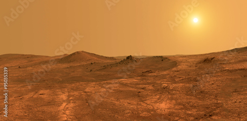 Planet Mars, surface - Elements of this image furnished by NASA