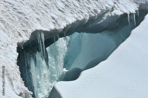 Foto inside a crevasse