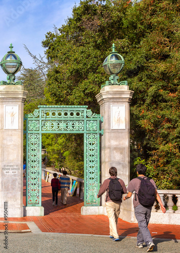 University of California at Berkeley at the entrance gate photo