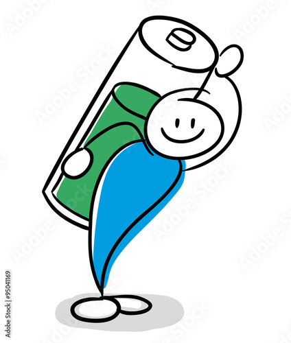 Stick Figure Series Blue