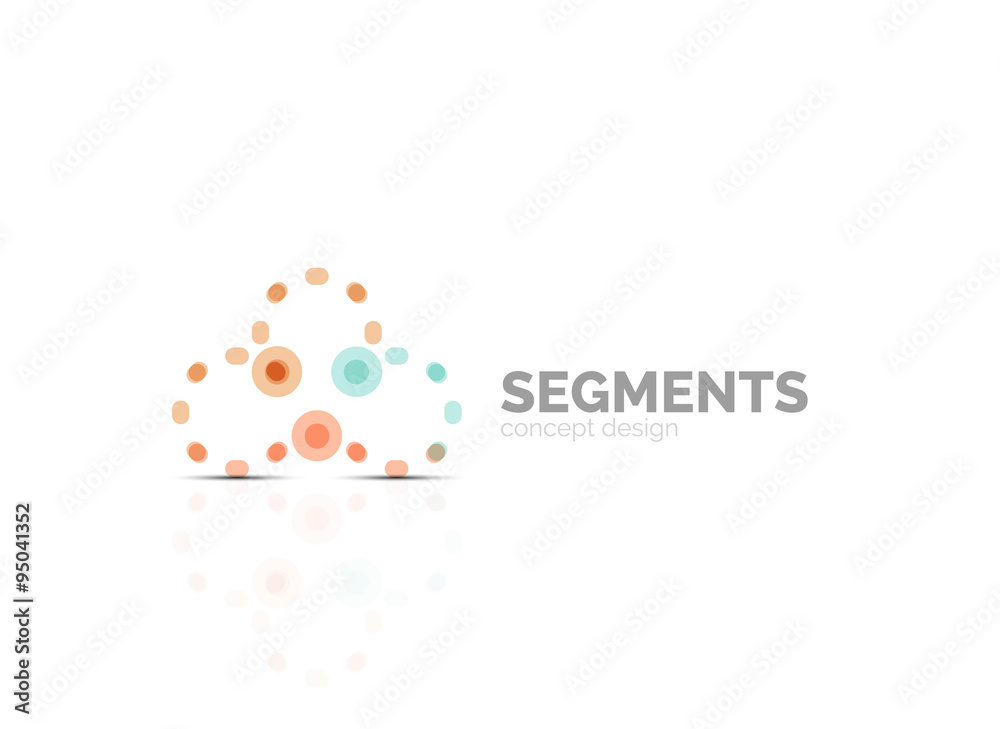 Vector outline minimal abstract geometric logo Vector outline minimal abstract geometric logo