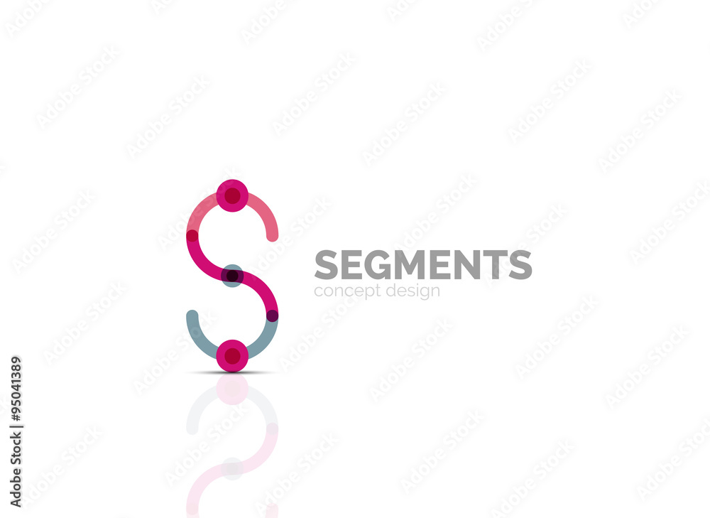 Vector outline minimal abstract geometric logo Vector outline minimal abstract geometric logo