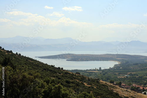 Panorama of Egirdir lake, Turkey