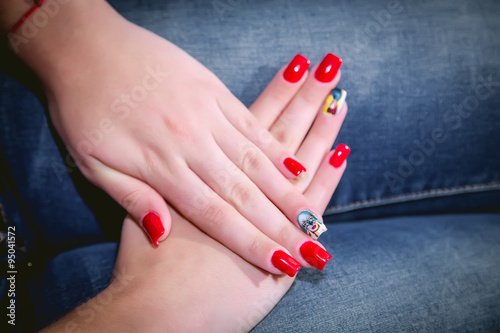 Red Manicure, women's hands, beauty, fashion