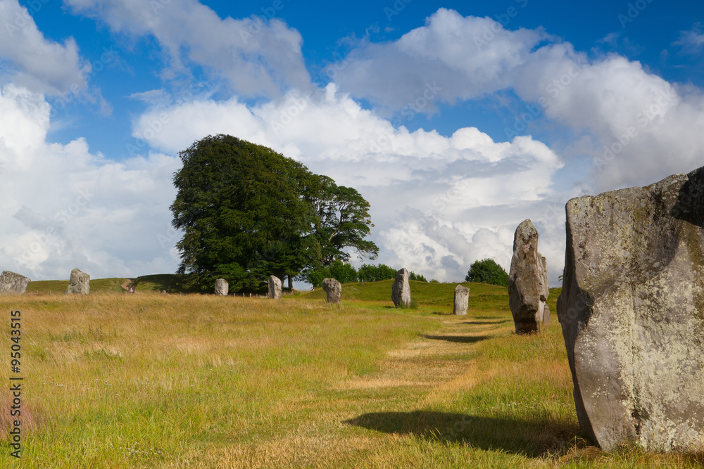 Stone circle in Avebury. Great Britain