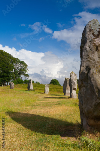 Stone circle in Avebury. Great Britain